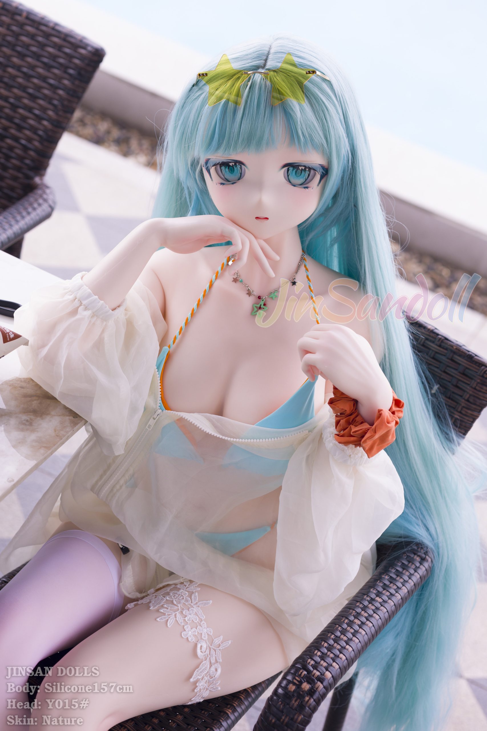 157cm/5ft2 B-cup Cute Anime-Style Doll Bella Creme #JS 160cm+Y013 - Image 2