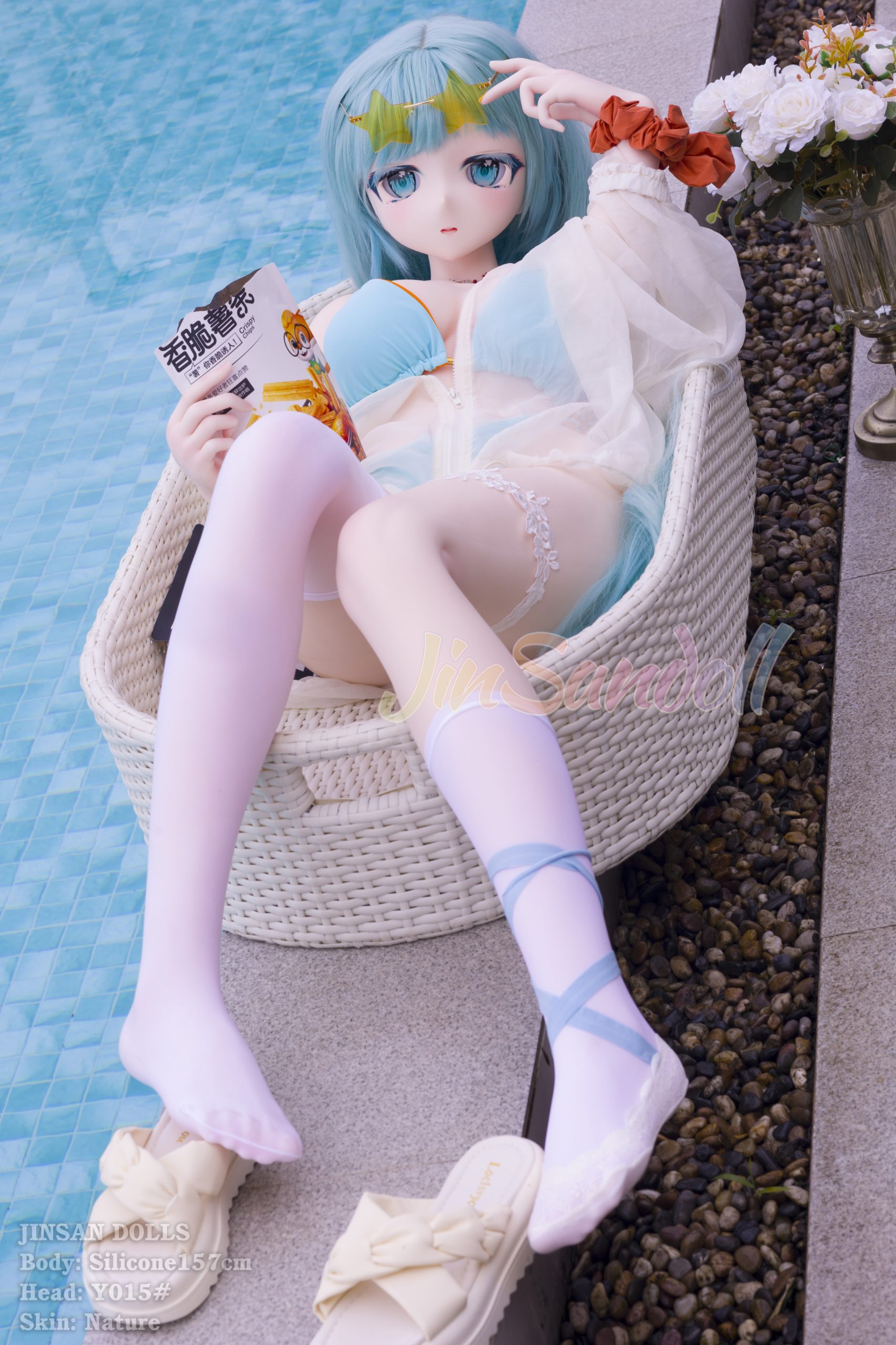 157cm/5ft2 B-cup Cute Anime-Style Doll Bella Creme #JS 160cm+Y013 - Image 3