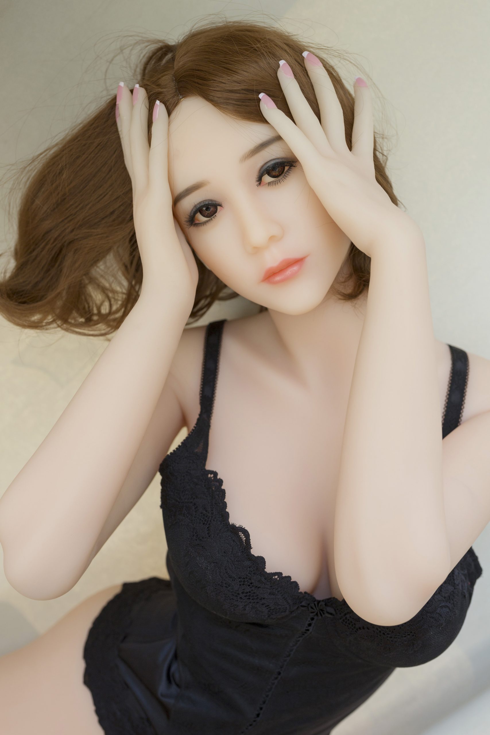 168cm/5ft6 D-cup Asian Black Camisole Sex Doll Quinn #JS168-85 - Image 5